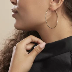 Histoire d'Or Créoles Ada Lisse Plaqué Or Jaune