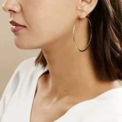 Histoire d'Or Créoles Ada Lisse Plaqué Or Jaune