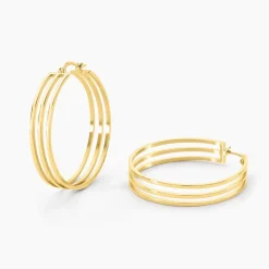 Créoles Adel Acier Jaune-Histoire d'Or Clearance