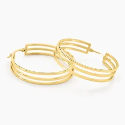 Créoles Adel Acier Jaune-Histoire d'Or Clearance