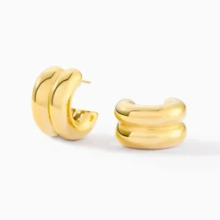 Histoire d'Or Créoles Adoree Acier Jaune