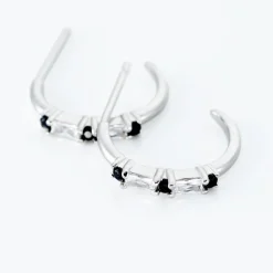 Histoire d'Or Créoles Adriana Argent Blanc Oxyde De Zirconium