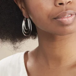 Histoire d'Or Créoles Aglae Acier Blanc