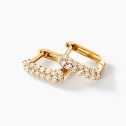 Histoire d'Or Créoles Alexus Or Jaune Oxyde De Zirconium