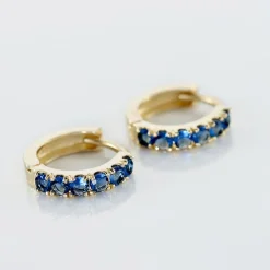 Histoire d'Or Créoles Andgelina Rondes Or Jaune Oxyde De Zirconium