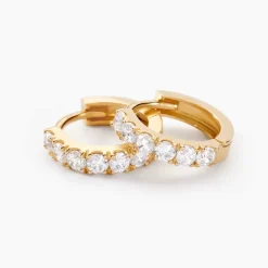 Créoles Andgelina Rondes De Zirconium-Histoire d'Or Clearance