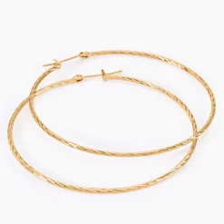 Histoire d'Or Créoles Anusha Plaqué Or Jaune