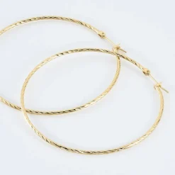 Histoire d'Or Créoles Anusha Plaqué Or Jaune