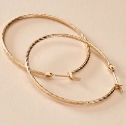 Histoire d'Or Créoles Anusha Plaqué Or Jaune