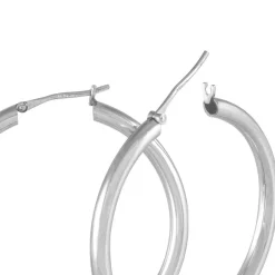 Histoire d'Or Créoles Argent Blanc Anne