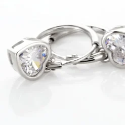 Histoire d'Or Créoles Argent Blanc Dahud Oxydes De Zirconium