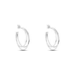 Histoire d'Or Créoles Argent Blanc Jukka