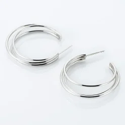 Histoire d'Or Créoles Argent Blanc Jukka