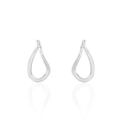 Histoire d'Or Créoles Argent Blanc Olivia