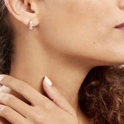 Histoire d'Or Créoles Argent Blanc Rosaure Oxydes De Zirconium