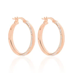 Histoire d'Or Créoles Argent Rose Ava