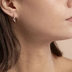 Histoire d'Or Créoles Argent Rose Olympia