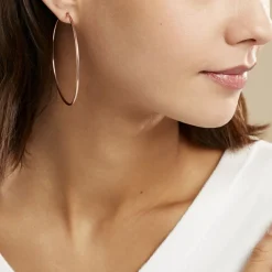 Créoles Argent Rose Olympia-Histoire d'Or Hot