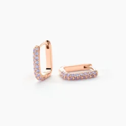 Histoire d'Or Créoles Aselya Argent Rose Oxyde De Zirconium