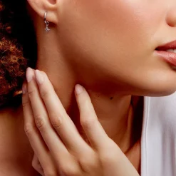 Histoire d'Or Créoles Astre Precieux Argent Blanc Oxyde De Zirconium