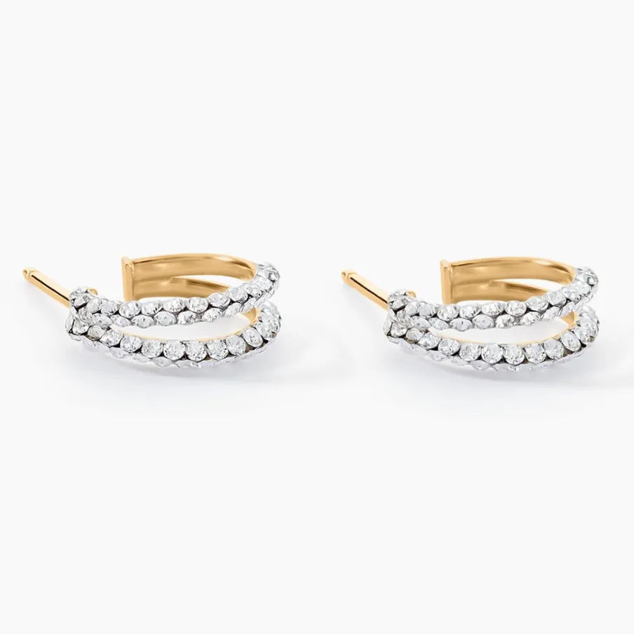 Histoire d'Or Créoles Atallah Or Jaune Strass