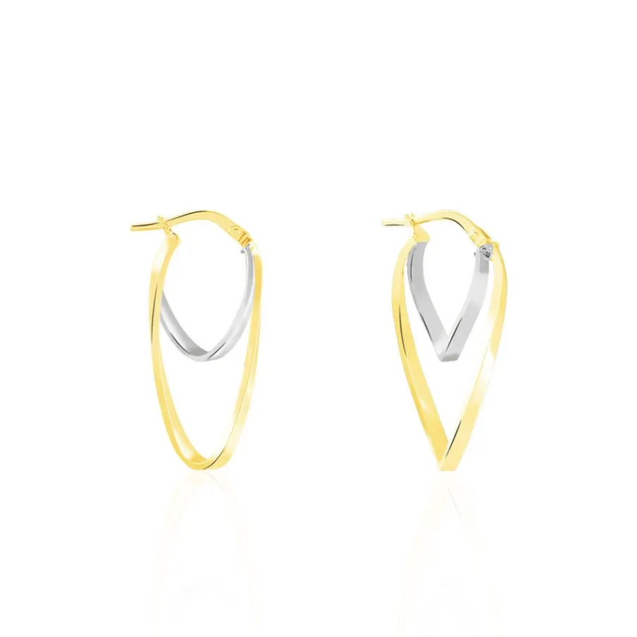 Histoire d'Or Créoles Aubrey Or Bicolore