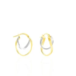 Histoire d'Or Créoles Aubrey Or Bicolore