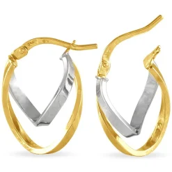 Histoire d'Or Créoles Aubrey Or Bicolore