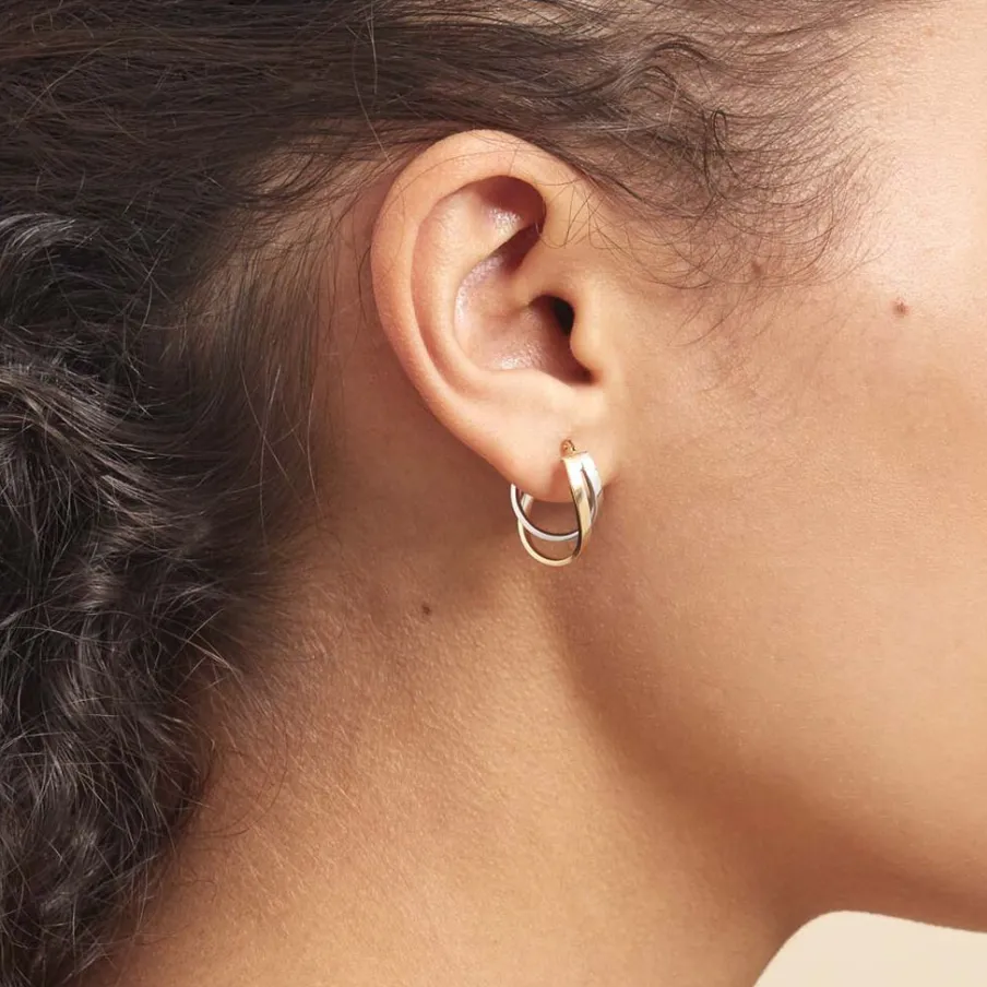 Histoire d'Or Créoles Aubrey Or Bicolore