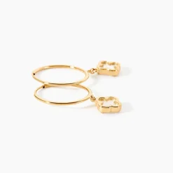 Histoire d'Or Créoles Bahman Or Jaune Nacre