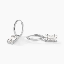 Histoire d'Or Créoles Baroque Party Argent Blanc Oxyde De Zirconium