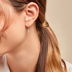 Histoire d'Or Créoles Baroque Party Argent Blanc Oxyde De Zirconium