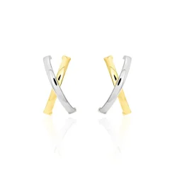 Histoire d'Or Créoles Bleona Or Bicolore