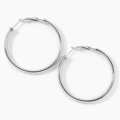 Histoire d'Or Créoles Carmeline Acier Blanc