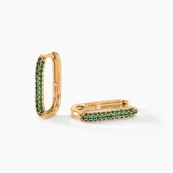 Créoles Domingo Plaqué Or Jaune Spinelle Synthétique-Histoire d'Or Outlet