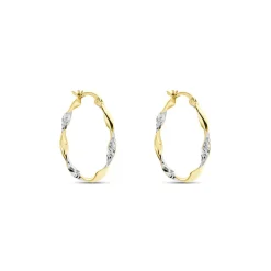 Histoire d'Or Créoles Eleanie Fil Vrille Or Bicolore