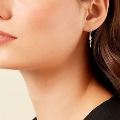 Histoire d'Or Créoles Elnore Argent Blanc Oxyde De Zirconium