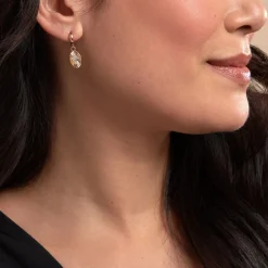 Histoire d'Or Créoles Embrasement Plaqué Or Jaune Oxyde De Zirconium