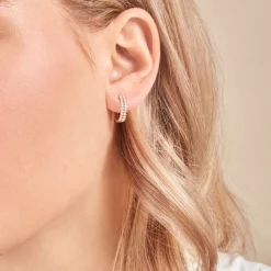 Histoire d'Or Créoles Epiphany Or Jaune Diamant Synthétique