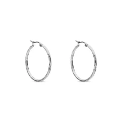 Histoire d'Or Créoles Esaias Acier Blanc