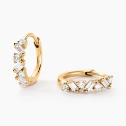 Histoire d'Or Créoles Gemariah Or Jaune Diamant Synthétique