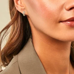 Histoire d'Or Créoles Gerasimos Or Jaune Emeraude Diamant