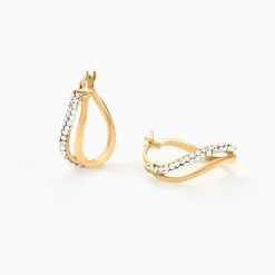 Créoles Hekate Or Jaune Strass-Histoire d'Or