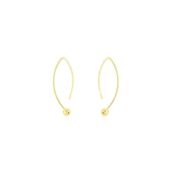 Histoire d'Or Créoles Helle Amande Or Jaune