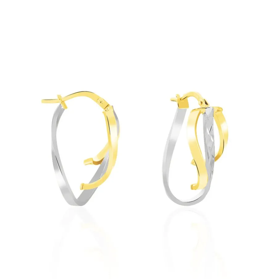 Histoire d'Or Créoles Holly Or Bicolore