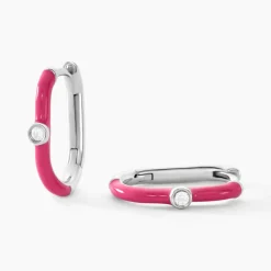 Histoire d'Or Créoles Infini Pop Argent Blanc Oxyde De Zirconium