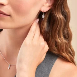 Histoire d'Or Créoles Islene Argent Blanc Oxyde De Zirconium