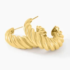 Histoire d'Or Créoles Jackie Acier Jaune