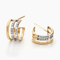 Histoire d'Or Créoles Katey Or Jaune Diamant