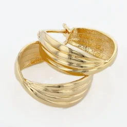 Histoire d'Or Créoles Kuma Plaqué Or Jaune